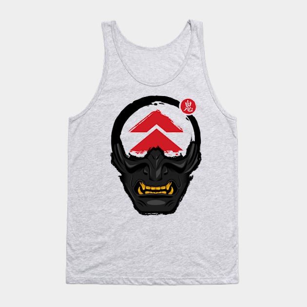 Ghost Samurai Mask Tank Top by wookiemike